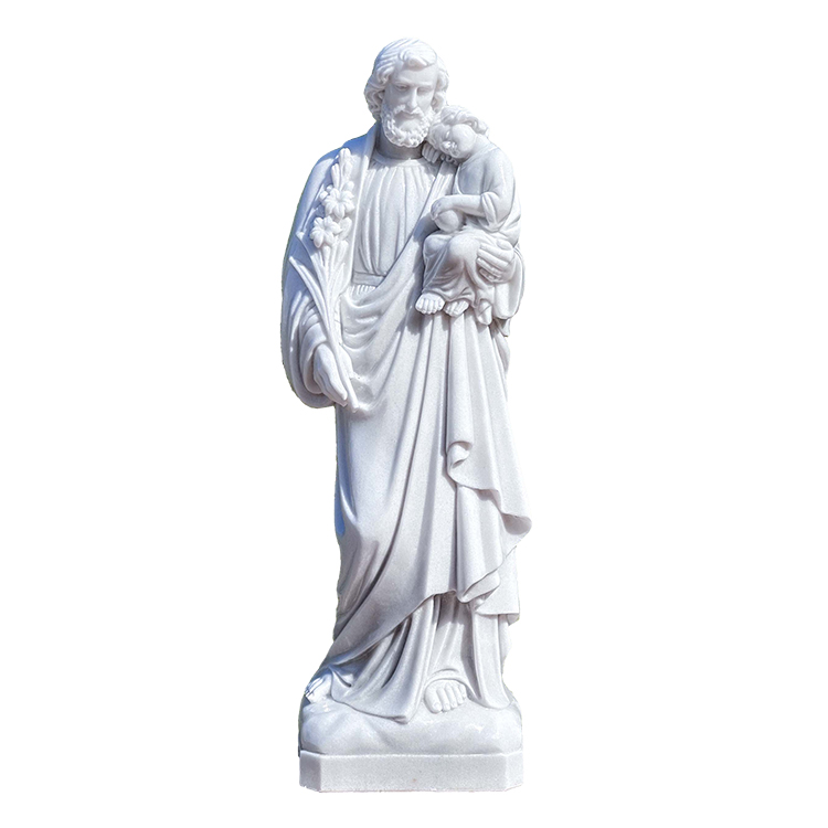 Marble Saint Joseph ມີຮູບປັ້ນເດັກນ້ອຍ